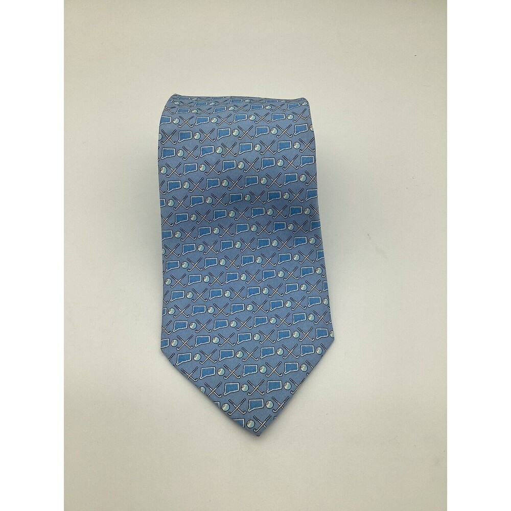 VINEYARD VINES Custom Collection Silk Necktie USA Connecticut GOLF Tie - Picture 1 of 5
